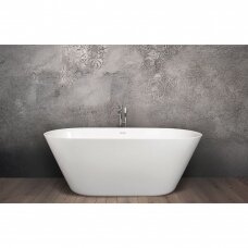 Akmens masės vonia PAA Storia, balta, 725 x 1670 mm