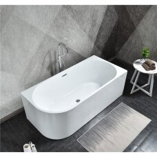 Akrilinė vonia MEPA free corner, dešininė 150 x 75 cm, (Persipylimo ir sifono dangtelio spalva pasirinktinai)