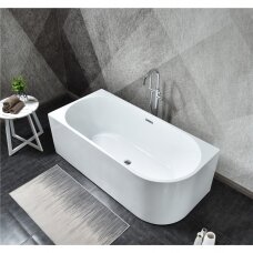 Akrilinė vonia MEPA free corner, kairinė 150 x 75 cm, (Persipylimo ir sifono dangtelio spalva pasirinktinai)