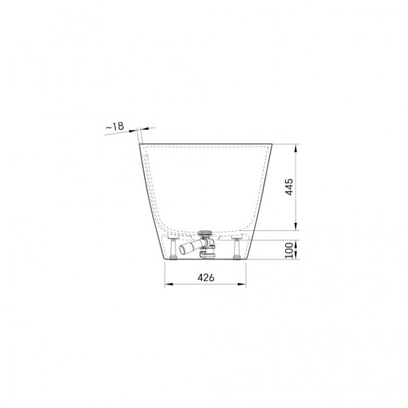 Akmens masės vonia PAA Quadro Silkstone, 700 x 1590 mm, VAQUABSS/00 8