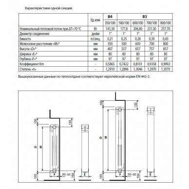 Aliuminis radiatorius FONDITAL Exclusifo 500/100 - 21 sekcijų 5