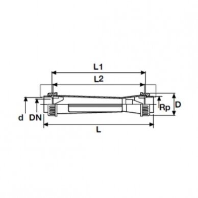 Srauto matuoklis PVC-U PİMTAŞ 1" x L 385 mm (100 - 1000 l/h) (PN10)