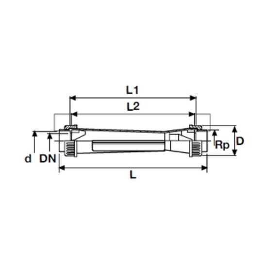 Srauto matuoklis PVC-U PİMTAŞ 1" x L 385 mm (100 - 1000 l/h) (PN10) 1