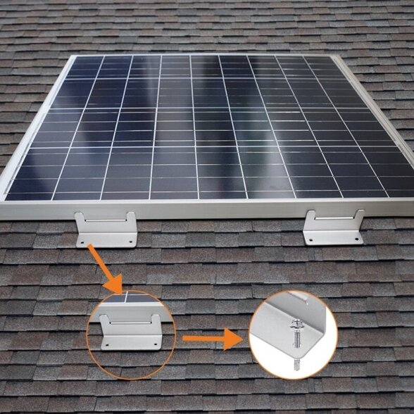 Z komplektas saulės modulių tvirtinimui ant lygių stogų 1
