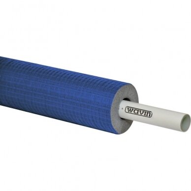 Daugiasluoksnis vamzdis su apšiltinimu (mėlyna) WAVIN PE-Xc/AL/PE-HD 16 x 2,0 mm (50 m)