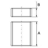 Jungtis su kontraveržle chromuota (blizgi) PROFACTOR 1" x 1" 1