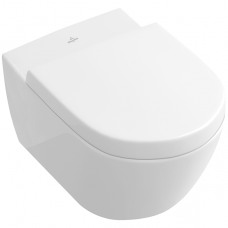 Pakabinamas WC puodas VILLEROY & BOCH Subway 2.0 DirectFlush su storu lėtaeigiu dangčiu, su Ceramic Plus danga