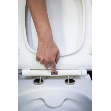 Pakabinamas WC puodas CERSANIT Caspia su CleanOn technologija ir plonu lėtaeigiu dangčiu 8