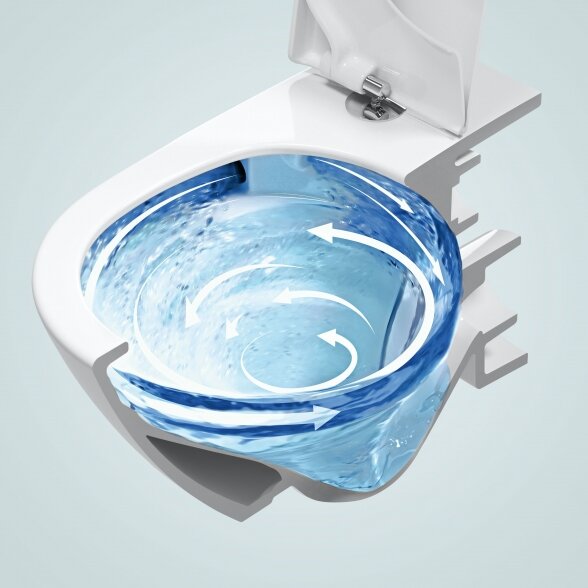 Potinkinio WC rėmo (4 in 1 White) ir unitazo komplektas VILLEROY & BOCH Subway 3.0 Twist flush su slow close dangčiu ir ceramic plus danga 4