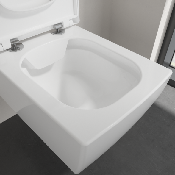 Pakabinamas WC puodas VILLEROY & BOCH Memento 2.0 DirectFlush su storu lėtaeigiu dangčiu, su Ceramic Plus danga 2