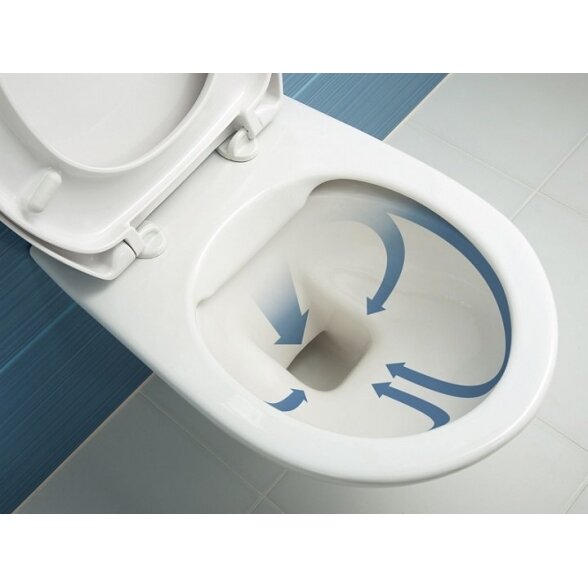 Pakabinamo unitazo GUSTAVSBERG Hygienic Flush ir potinkinio rėmo GEBERIT 4 in 1 komplektas 5