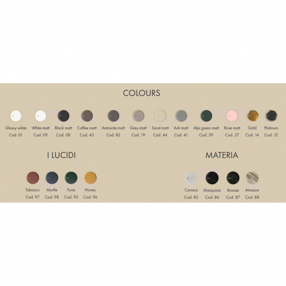Pastatomas ant stalviršio praustuvas ALICE CERAMICA Hide 600 x 400 (Įvairių spalvų pasirinkimas) 9