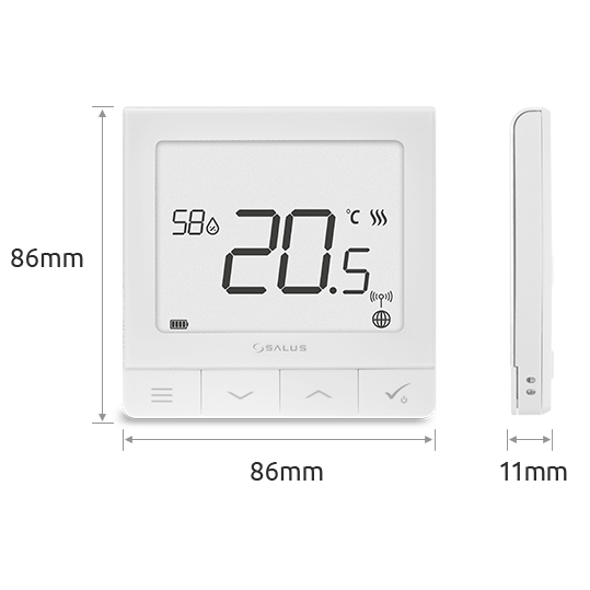 Virštinkinis programuojamas patalpos termostatas SALUS Smart Home sistemos Quantum, SQ610RF 1
