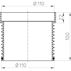 Trapo paaukštinimas HL 80 mm/d110 su tarpine