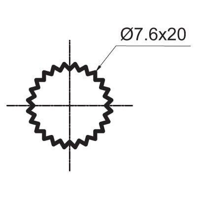 Ventilis maišytuvui RUBINETA, 1/2" Eco Ceramic Cross (8x20) 270, 664129 1